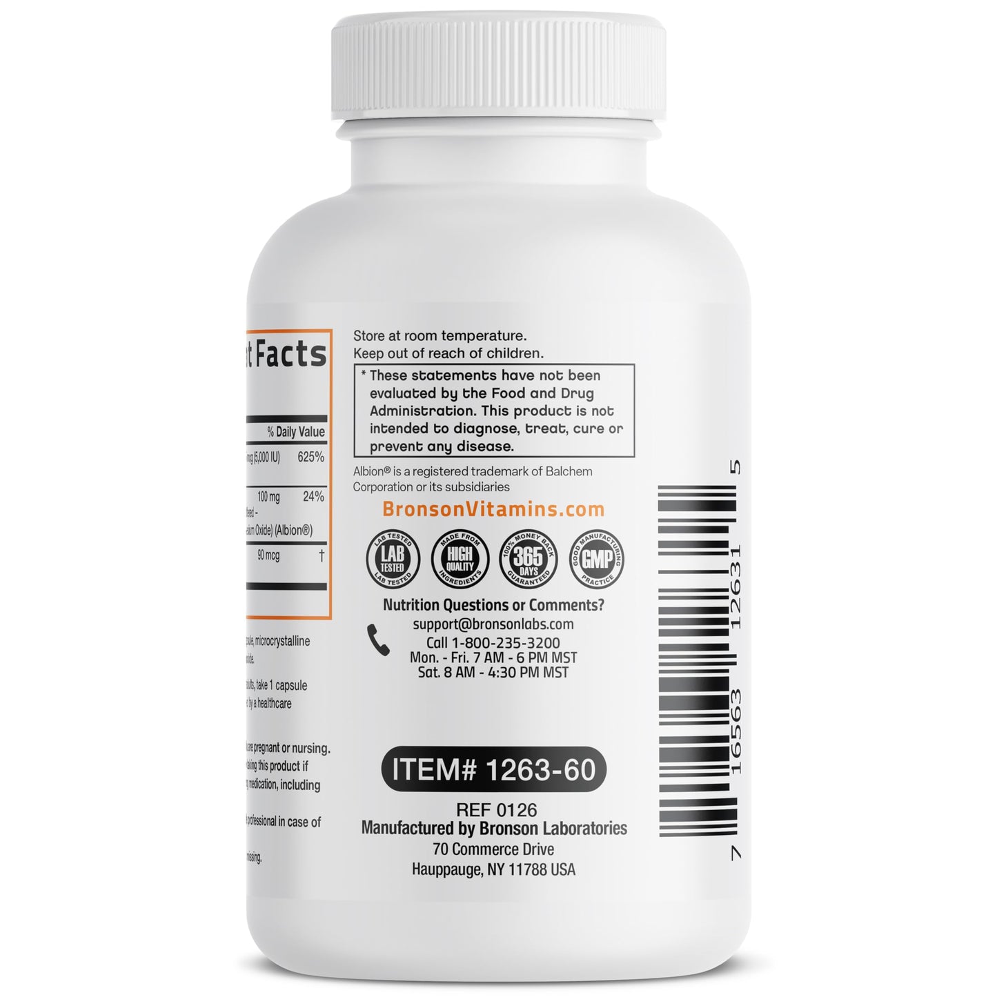 Bronson Vitamin K2+D3 Magnesium Glycinate Supplement 3-in-1 Formula Capsule, 60 Count
