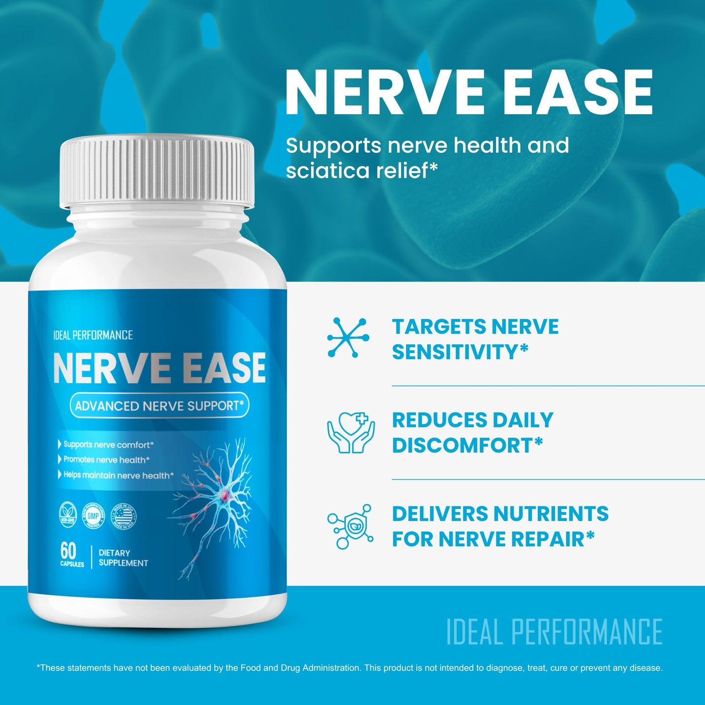 IDEAL PERFORMANCE Nerve Ease Capsules 60 Count