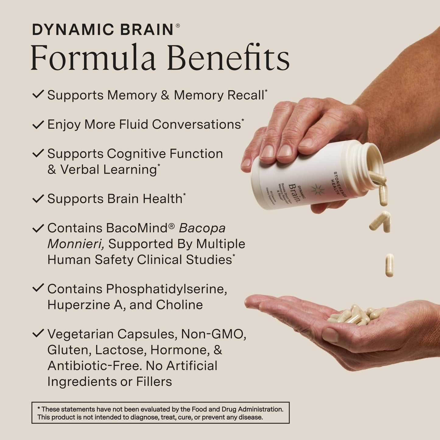 Stonehenge Health Dynamic Brain BacoMind Capsules, 60 Capsules