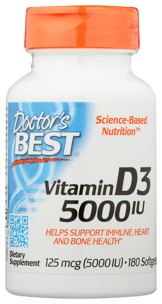 Doctor's BEST Vitamin D3 5000IU 180 Softgels