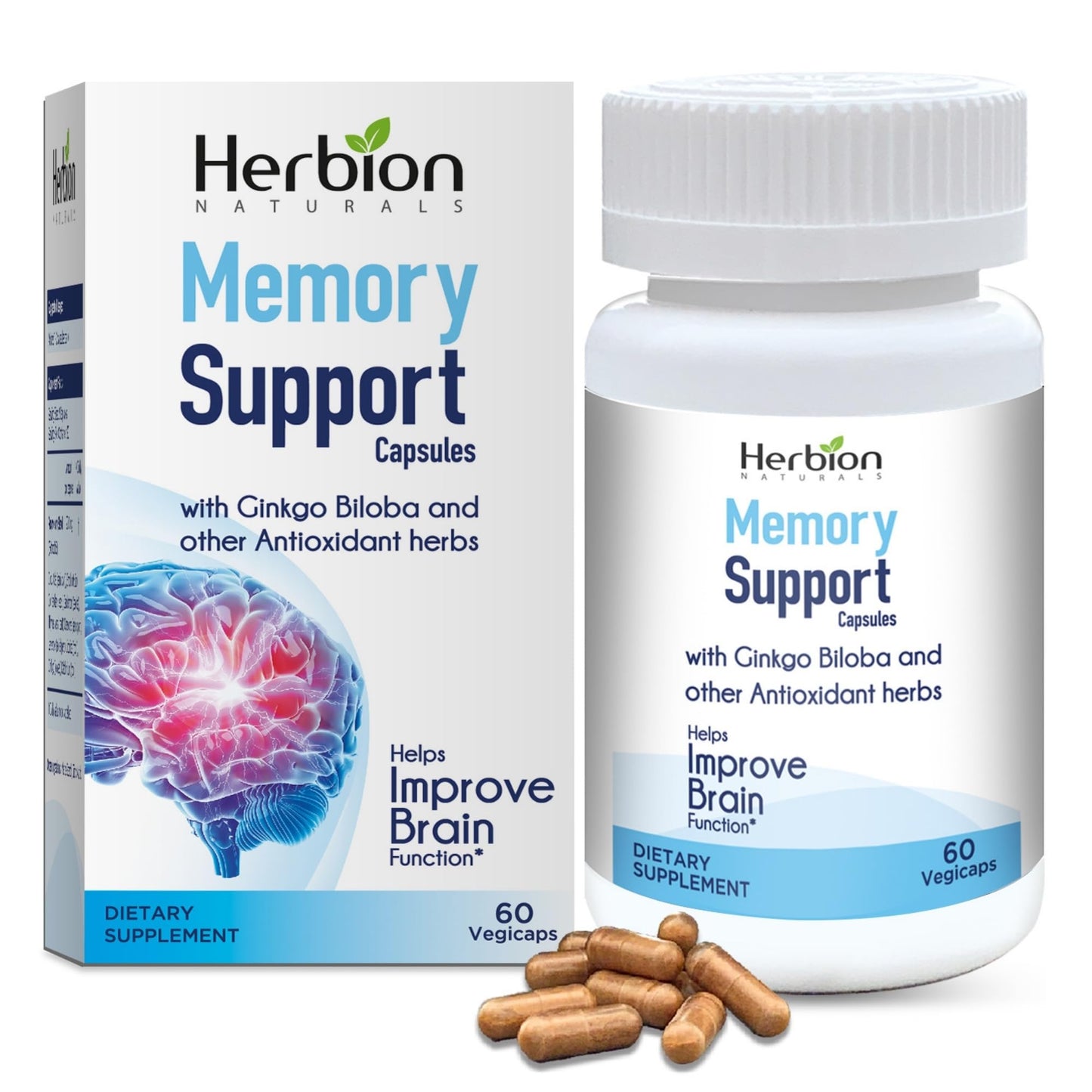 HERBION Naturals Memory Support Capsules, 60 Count