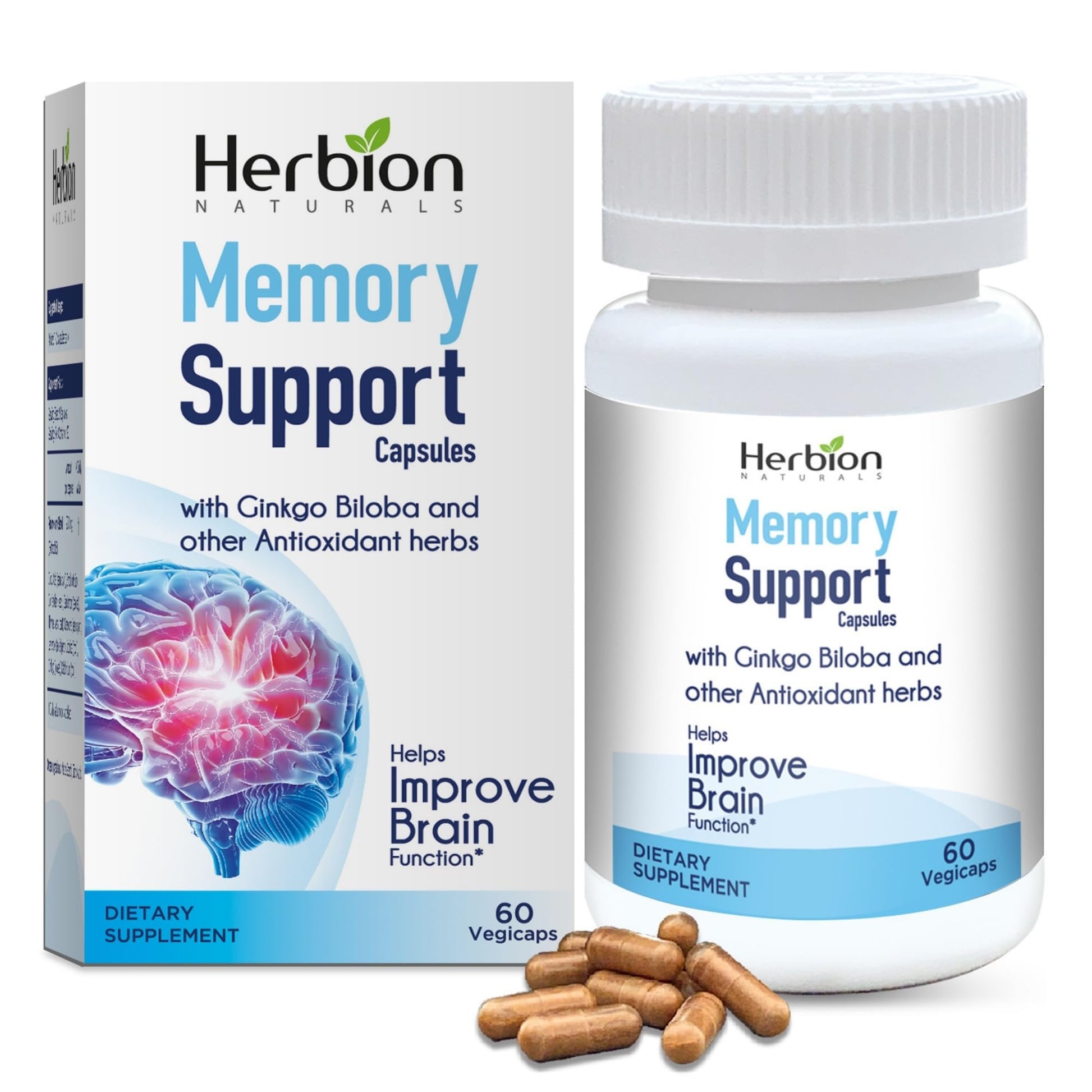 HERBION Naturals Memory Support Capsules, 60 Count
