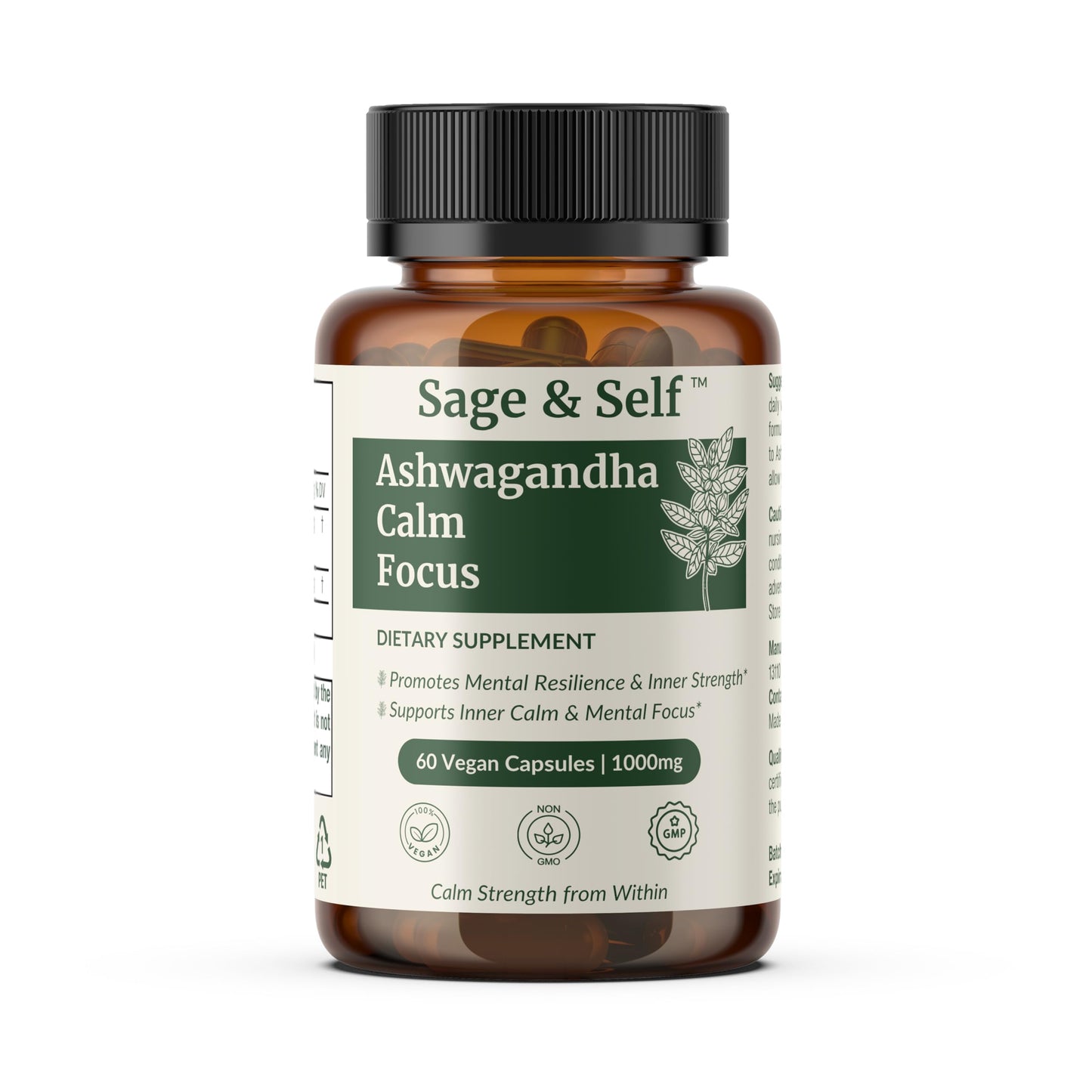 Sage & Self Ashwagandha Calm Focus Capsules 60 Count