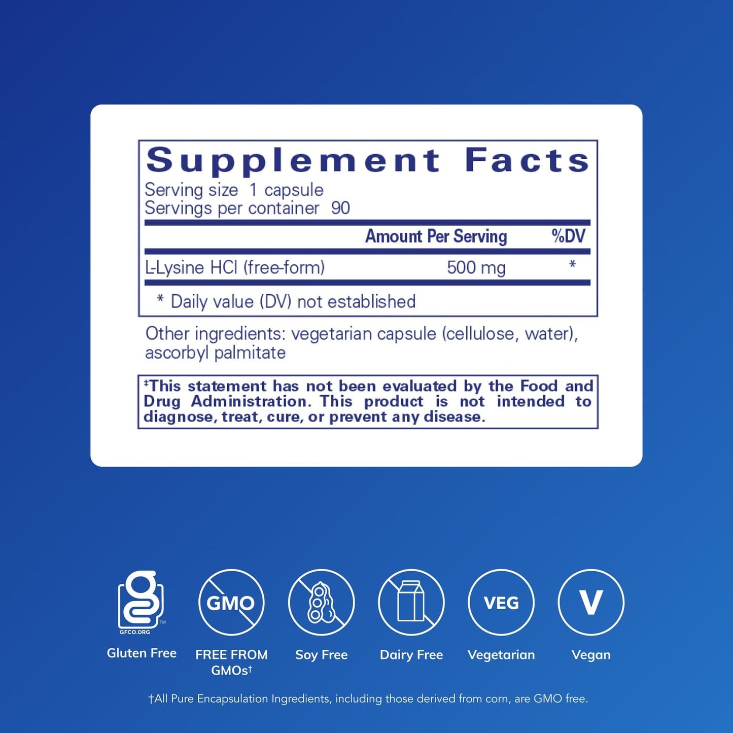 Pure Encapsulations L-Lysine Essential Amino Acid Supplement for Immune Support & Gum, Lip Health with L-Lysine HCl, 90 Capsules