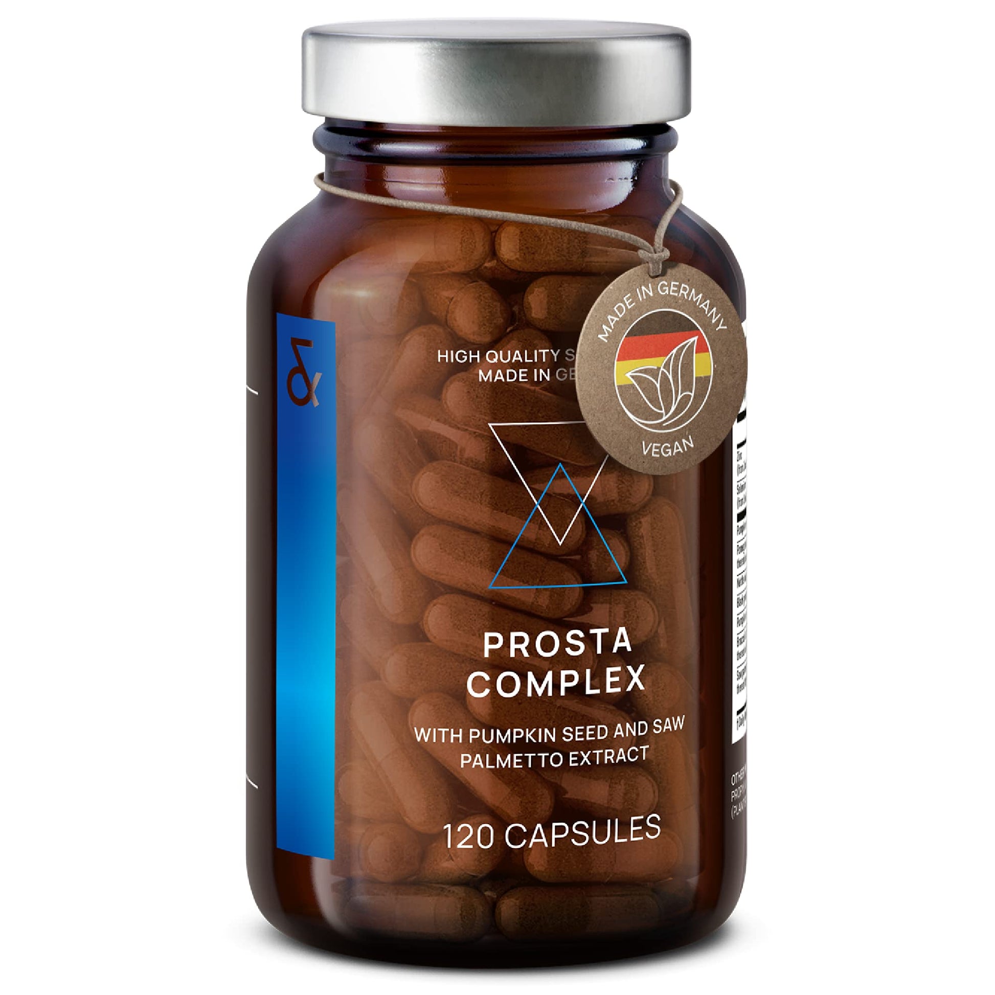 CLAV Prostate Health Supplement for Men with Saw Palmetto, Pumpkin Seed, Black Garlic, Nettle Extract, Zinc & Selenium Capsules, 120 Count