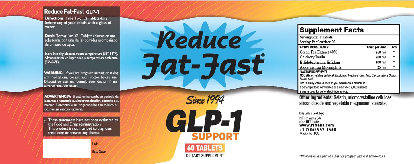 Reduce Fat Fast GLP-1 Supplement 60 Tablets