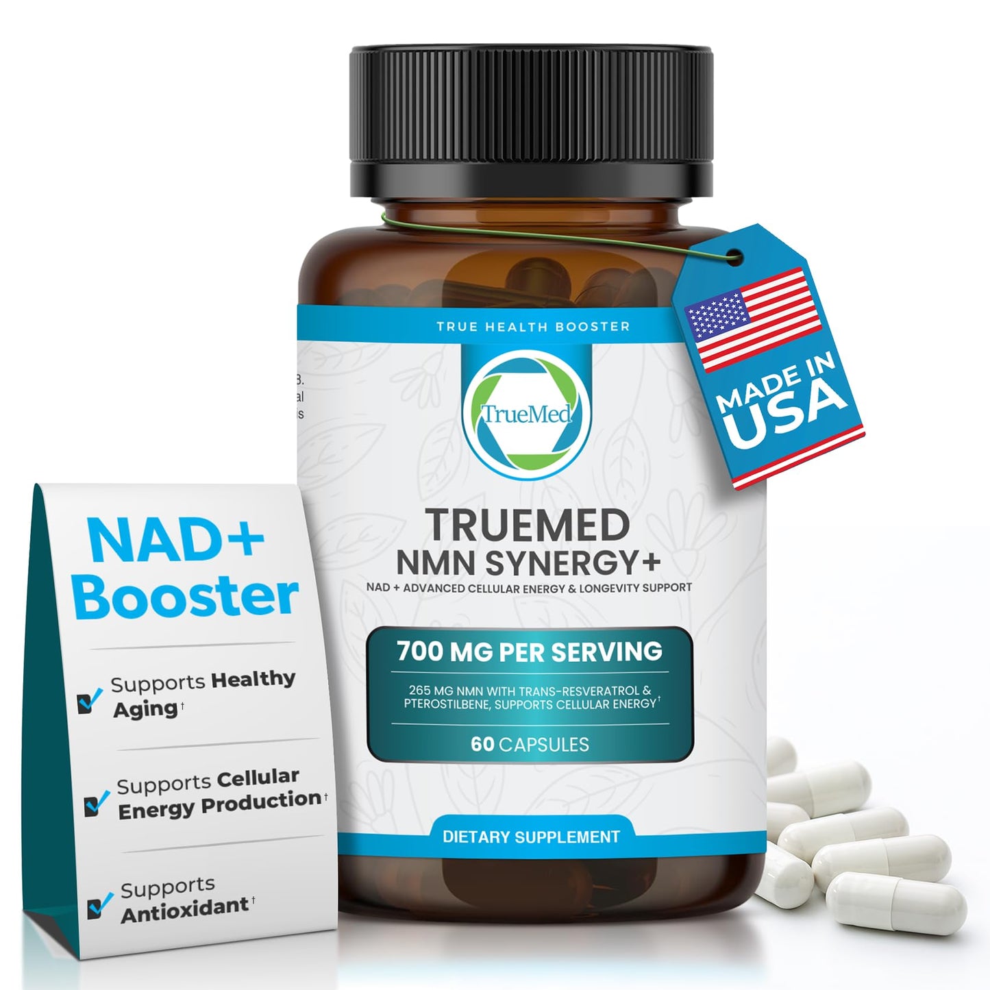 TRUEMED NMN Synergy+ 700mg Capsules 60 Count