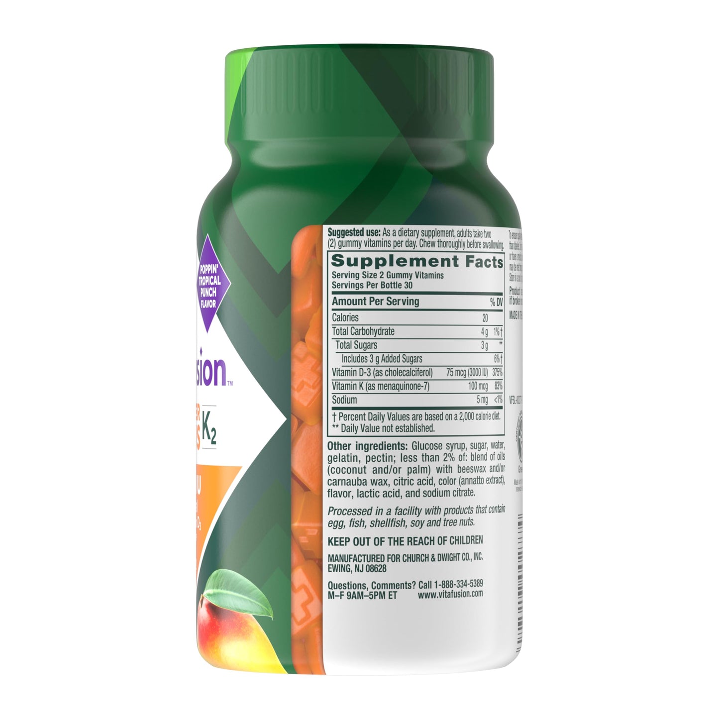 Vitafusion Power Plus Vitamin D3 K2 Gummies, 60 Count