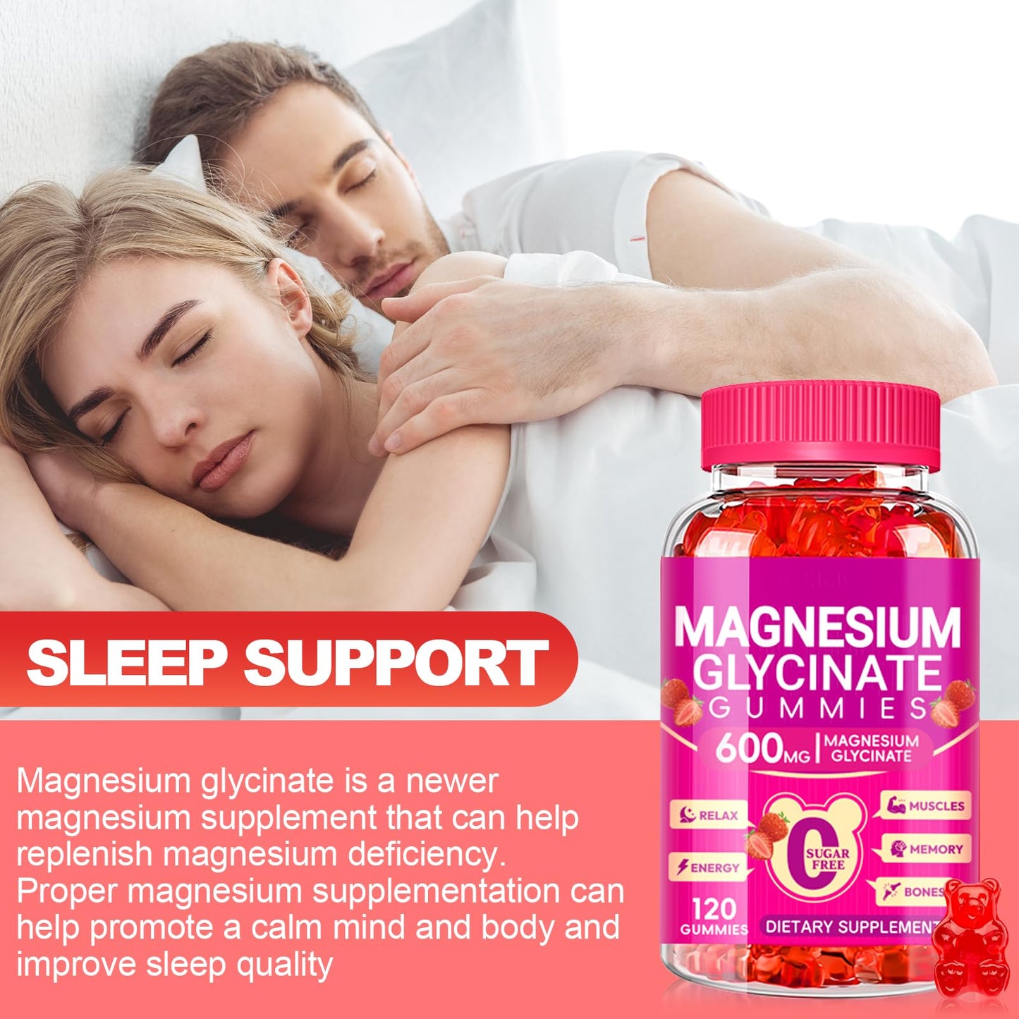 Cytona Magnesium Glycinate Gummies 600mg, 240 Gummies
