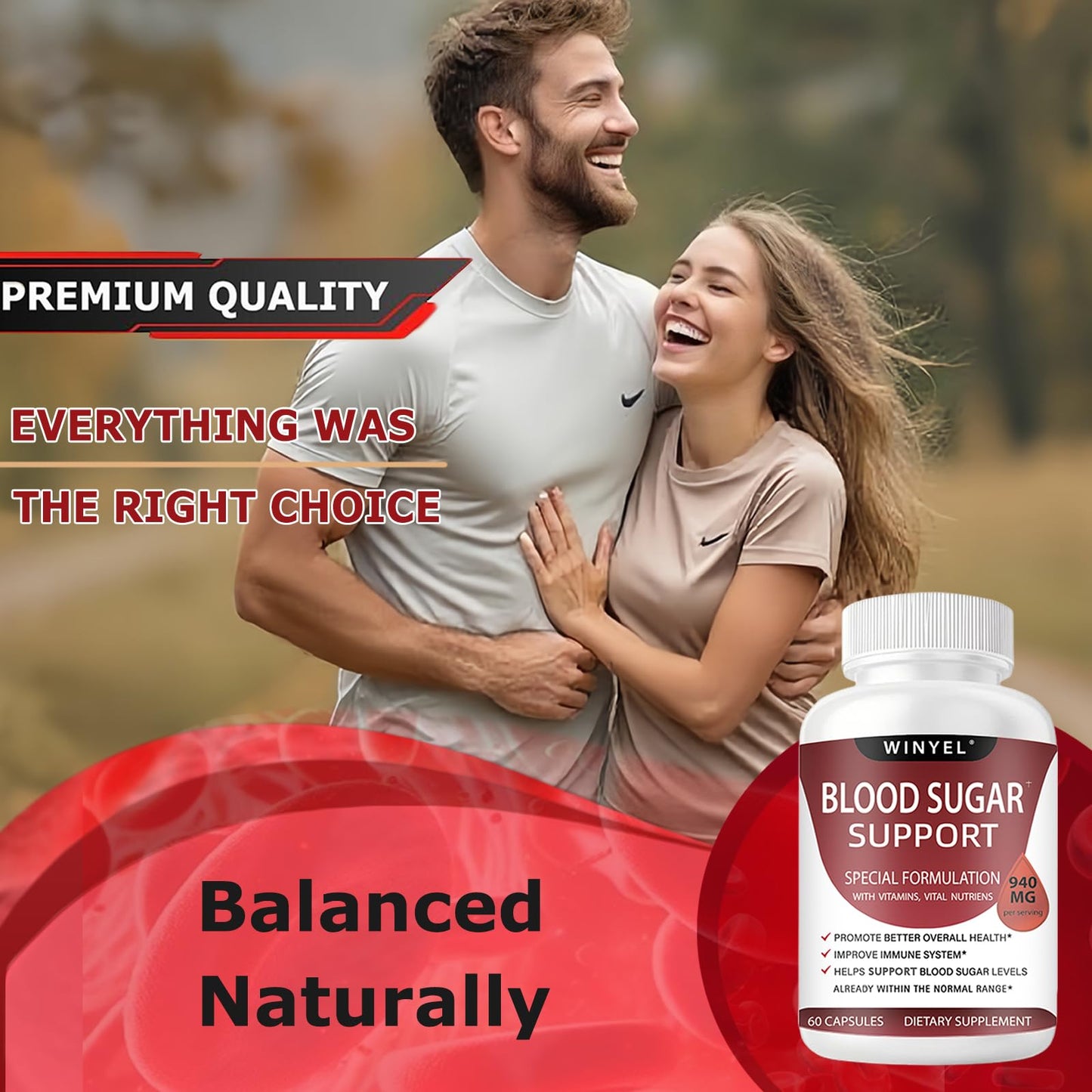 WINYEL Blood Sugar Complex Supplement Capsule, 60 Capsules