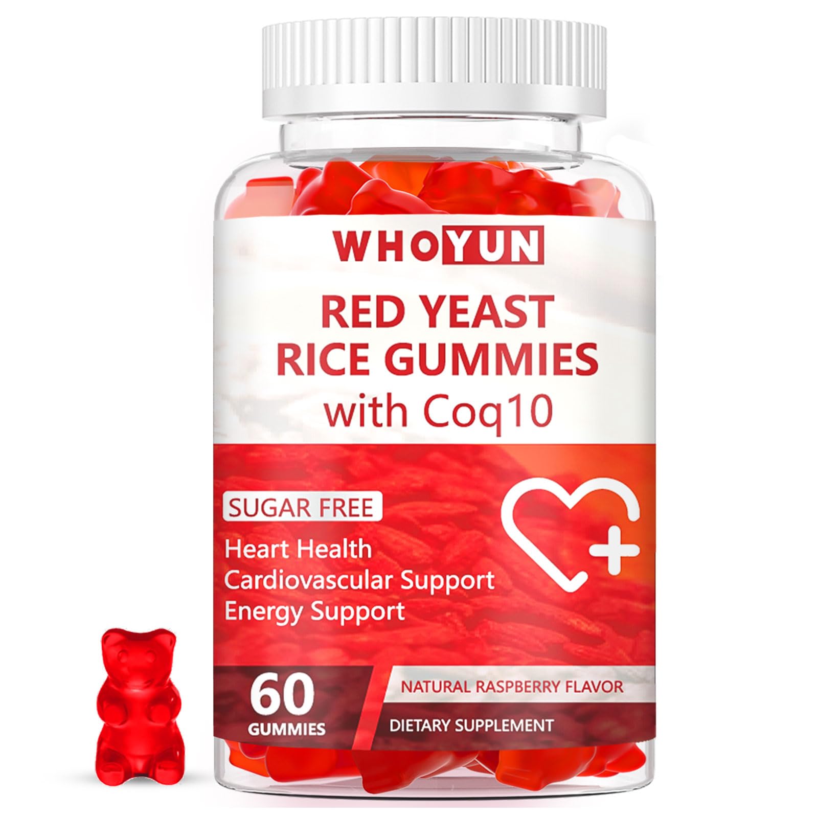 Whoyun Red Yeast Rice with CoQ10 Gummies, 60 Count
