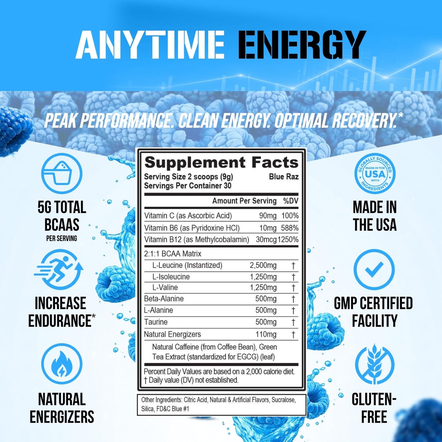 EVL BCAAs Amino Acids Powder 9.5