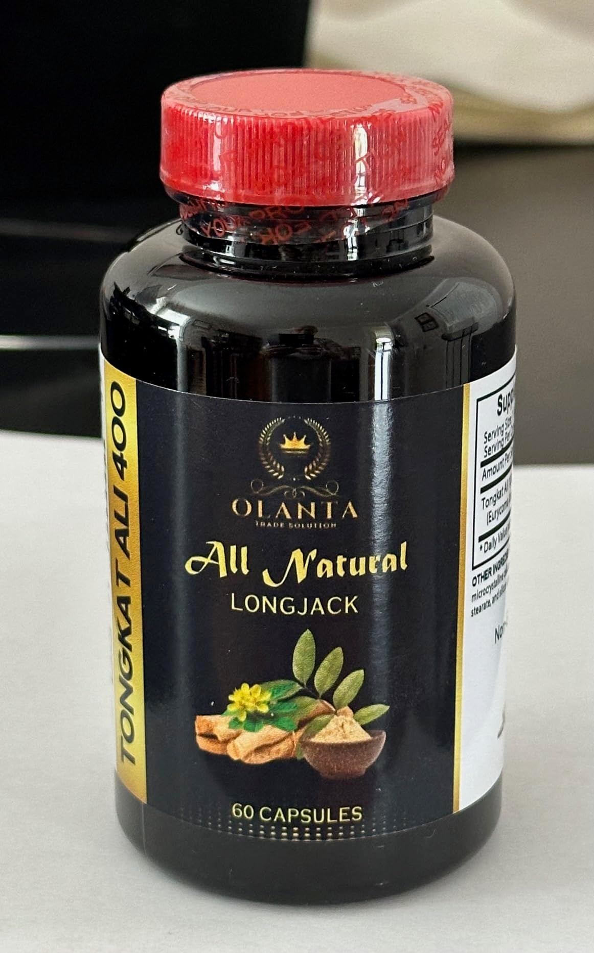 OLANTA TRADE SOLUTION All Natural Longjack Tongkat Ali Extract 400mg, 60 Capsules