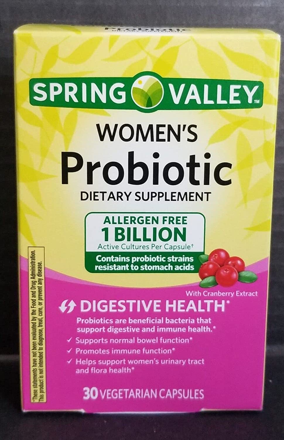 Verem Women's Probiotic Cranberry Capsules, 1 Billion CFU, 30 Count