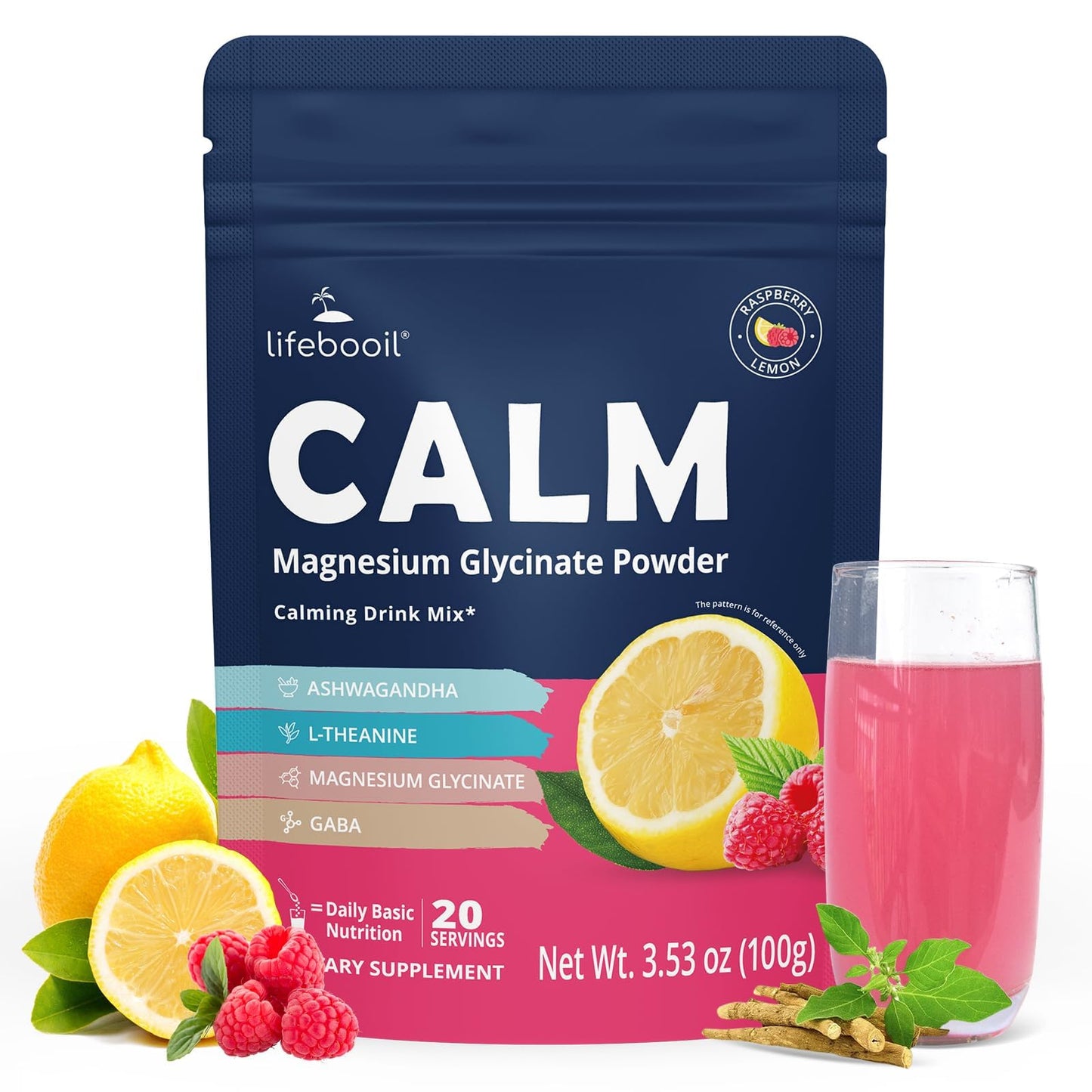Lifebooil Calm Magnesium Powder 3.5 Ounce