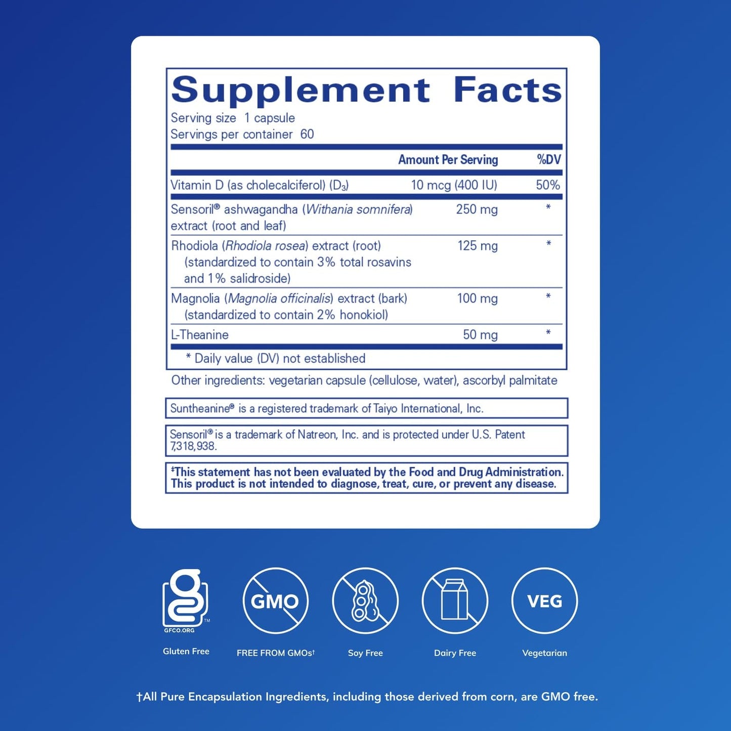 Pure Encapsulations Cortisol Calm Capsules 60