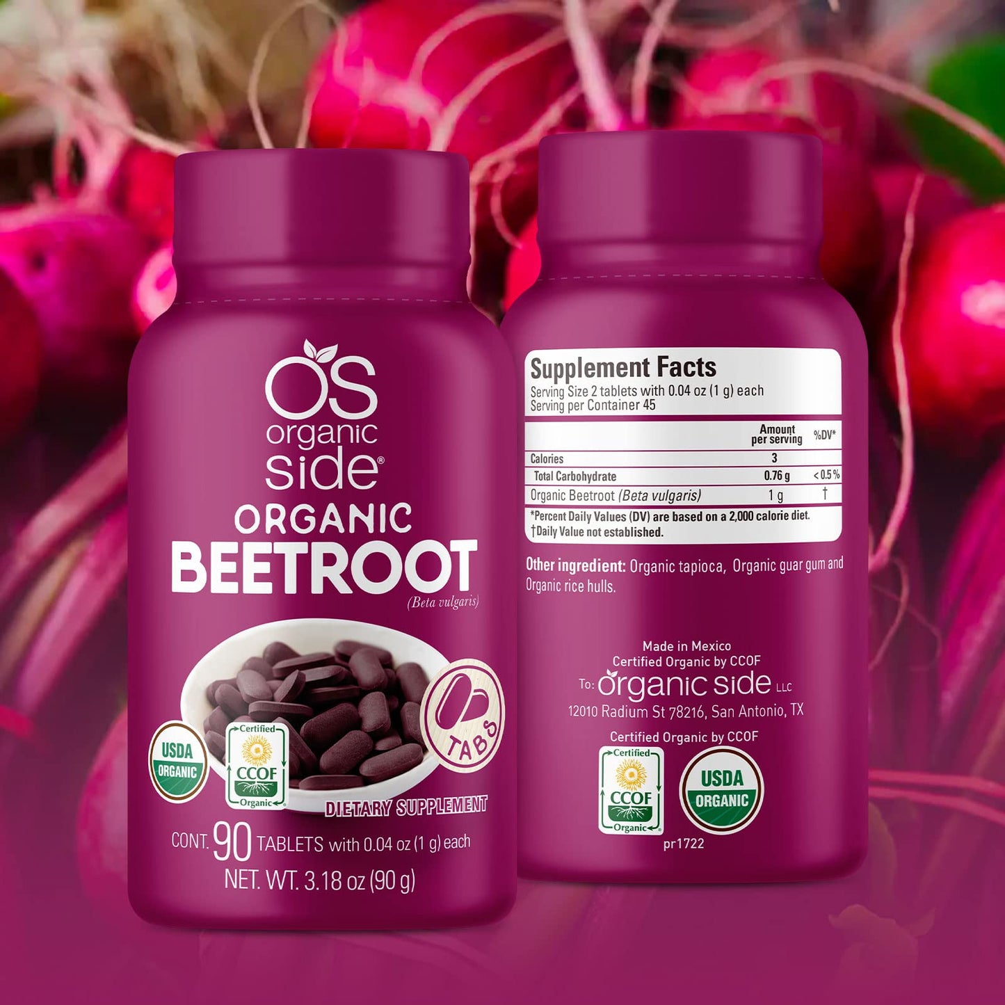 OS Organic Side Beetroot Tablets 90