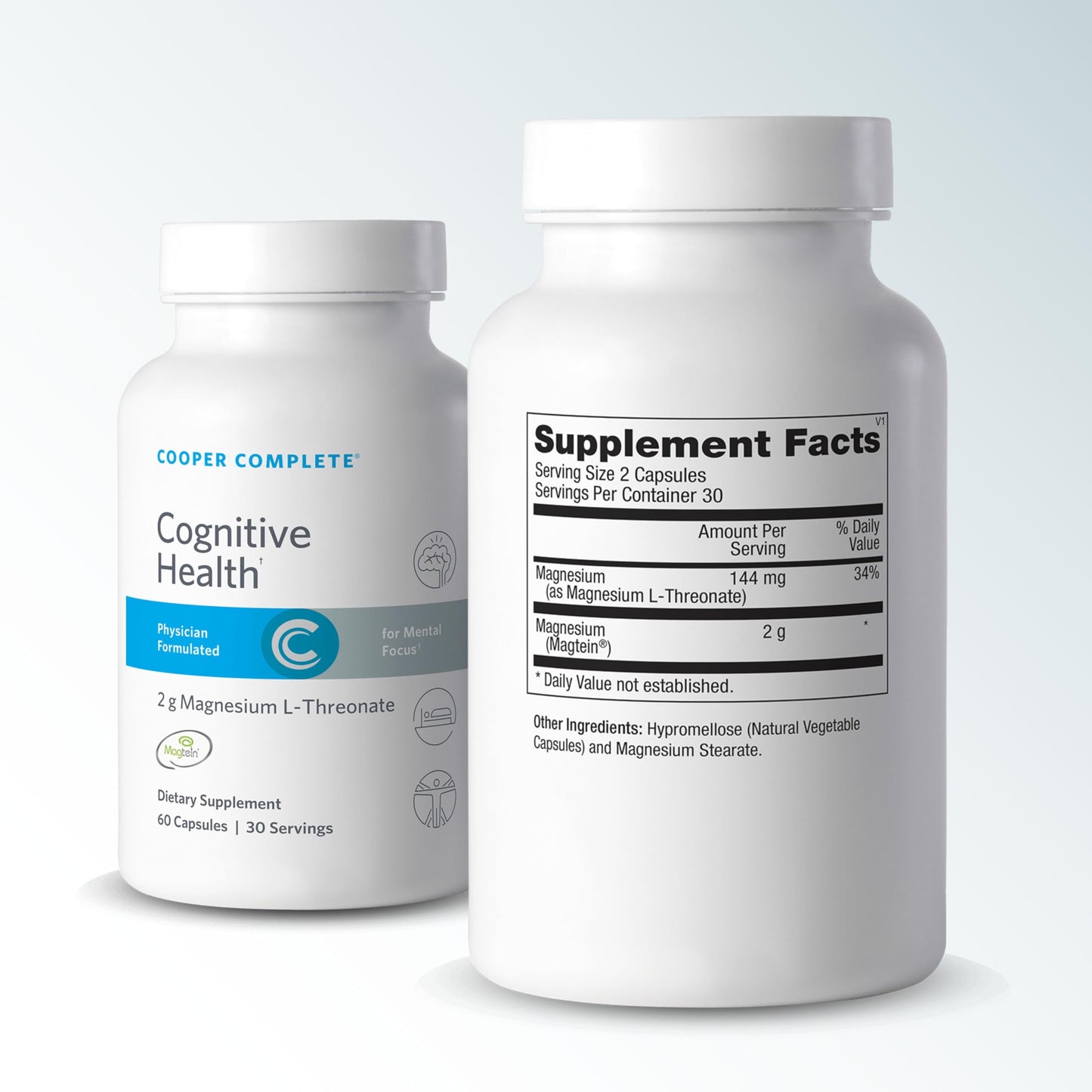 Cooper Complete Magnesium L-Threonate (Magtein) Brain Support 2g, 60 Capsules