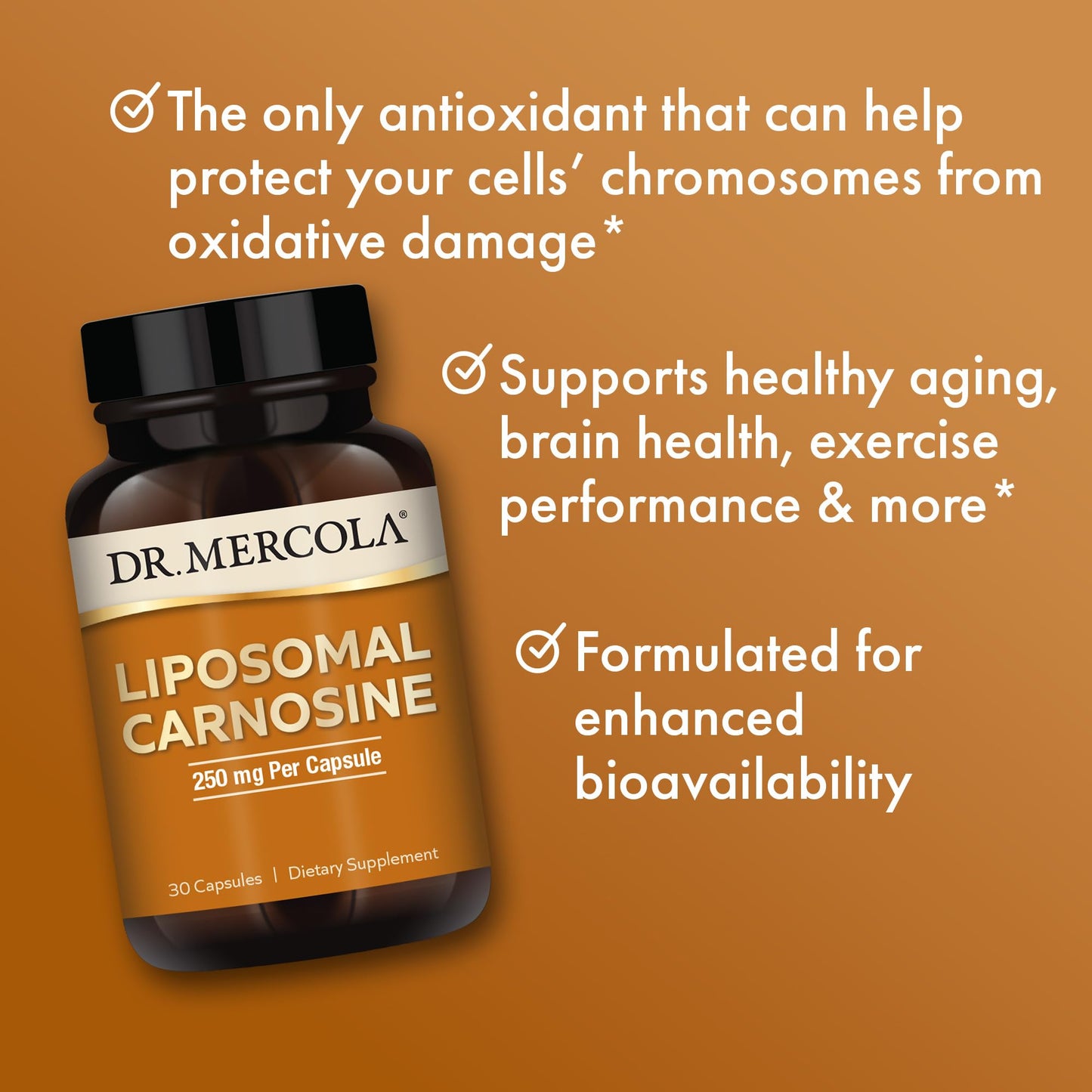 Dr. Mercola Liposomal Carnosine Capsules 30 Count