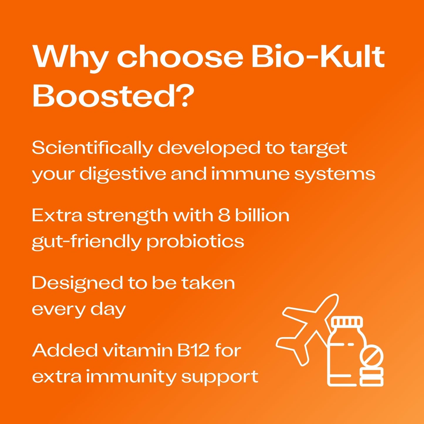 Bio-Kult Boosted Extra Strength Probiotic Supplement Capsule, 30 Capsules