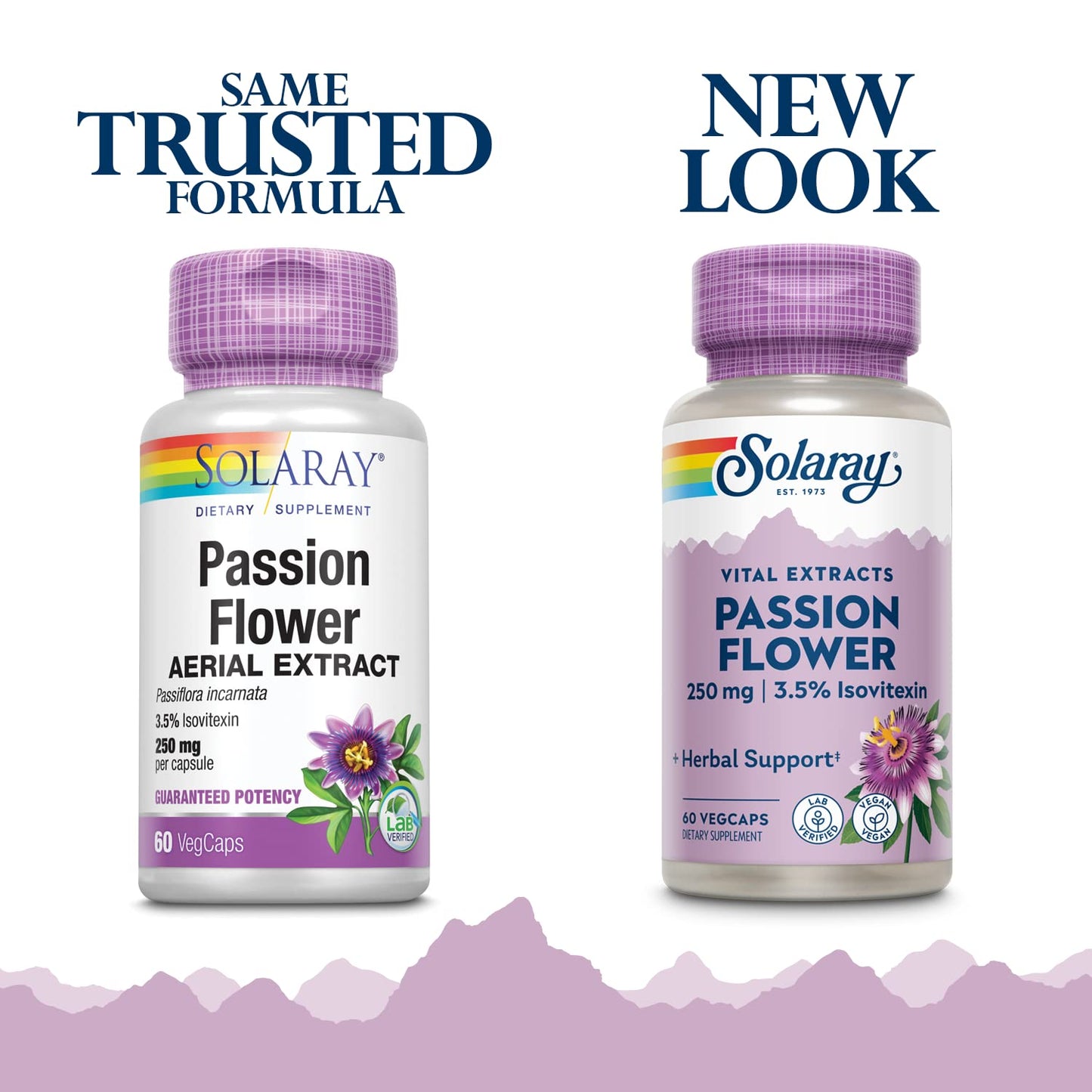 SOLARAY Passion Flower Extract Capsules, 60 Count