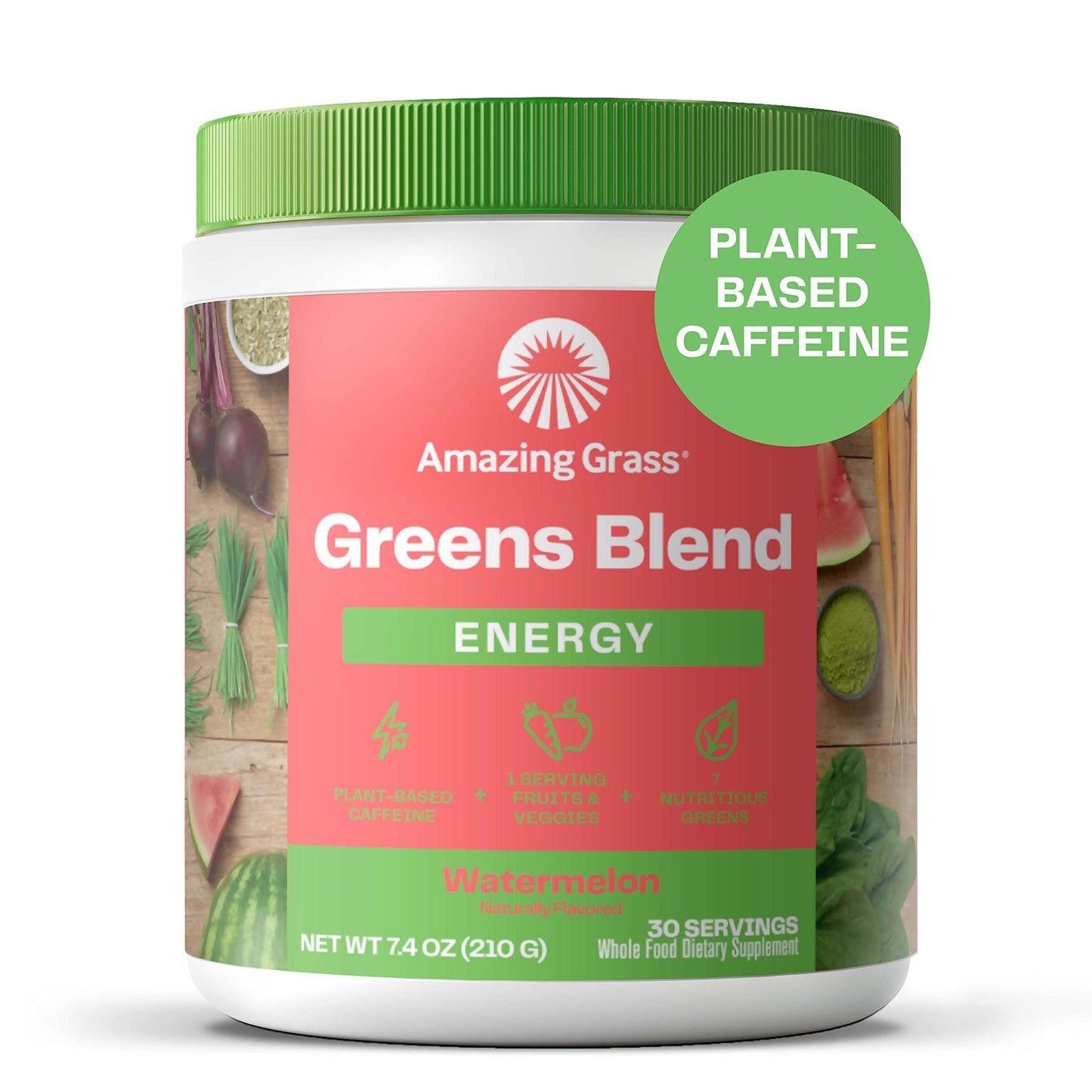 Amazing Grass Green SuperFood Energy Powder Watermelon, 7.4 oz