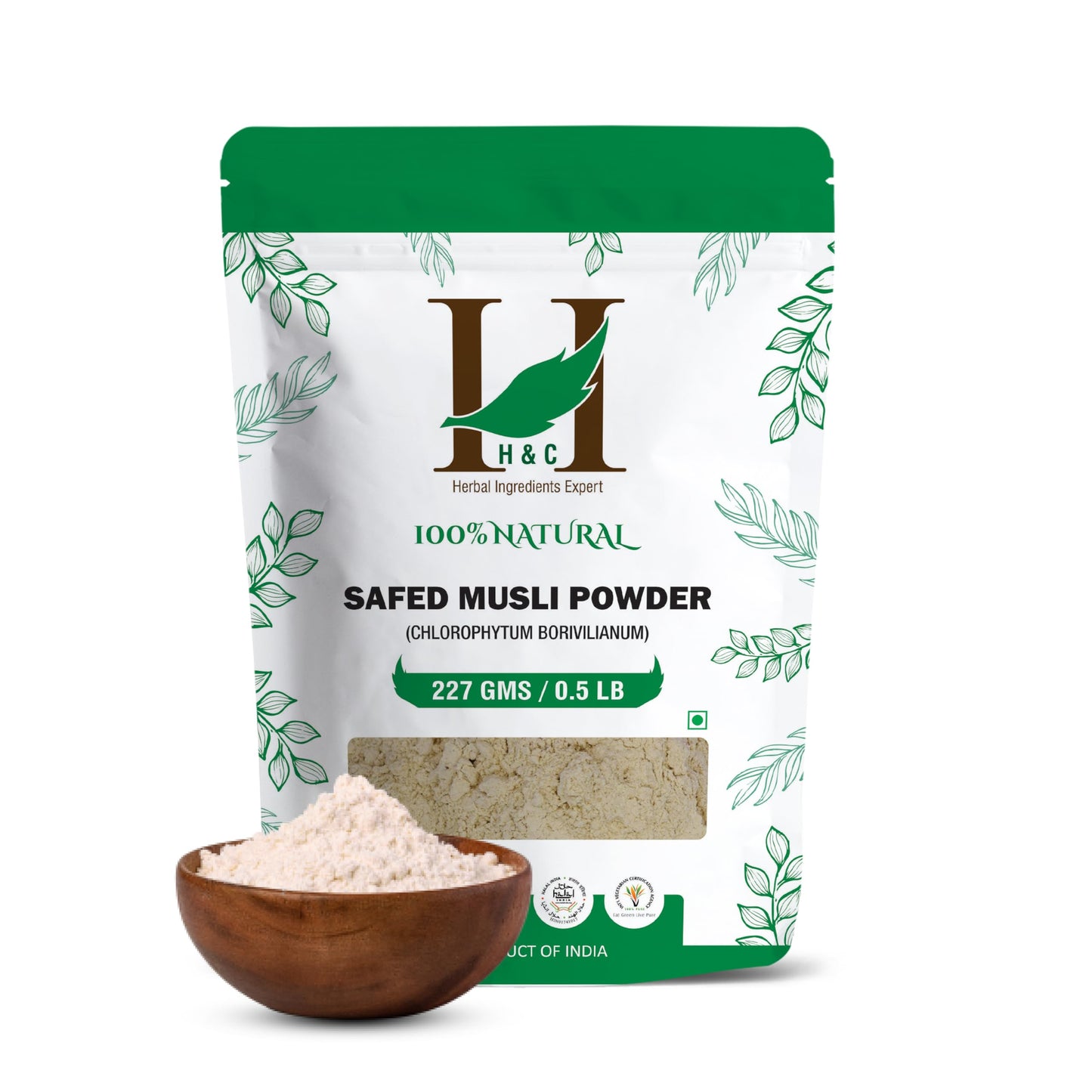 H&C Safed Musli Powder (Chlorphytum Borivillianum), 7.95 oz