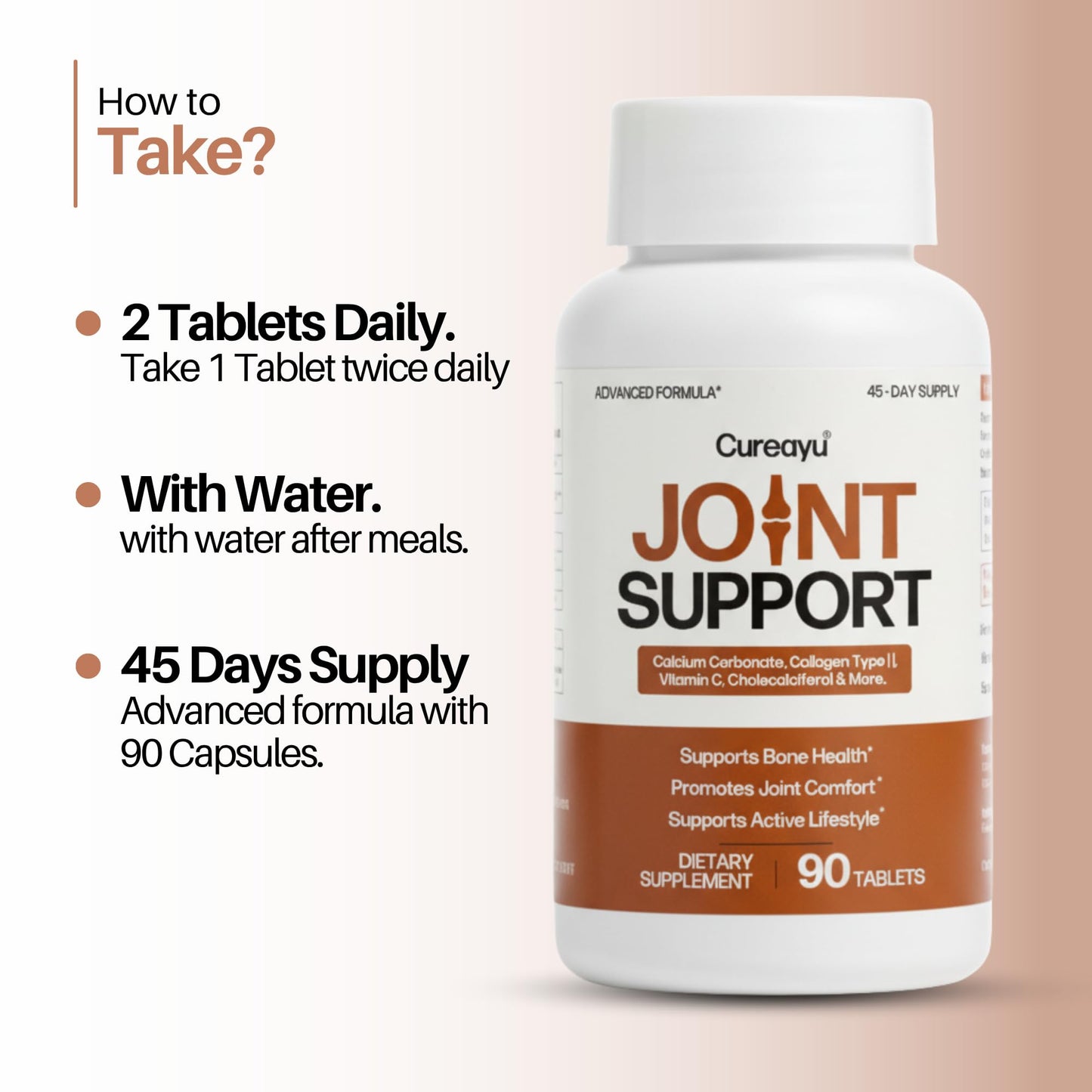 Cureayu Joint Support Tablets 90 Count