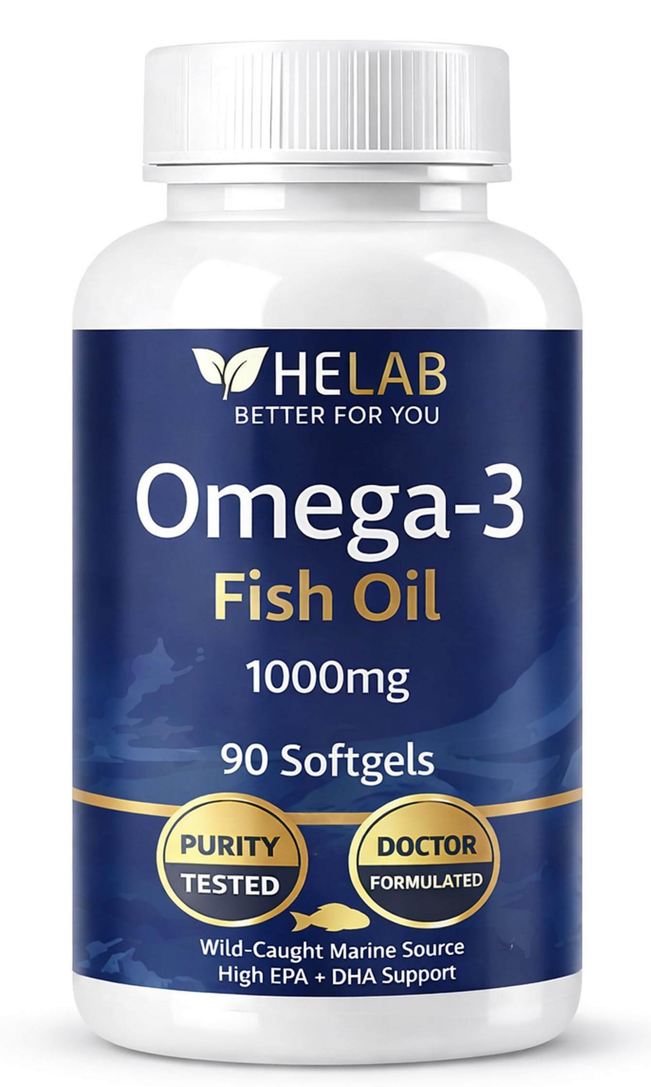 HELAB Omega 3 Fish Oil Softgel 90 Count