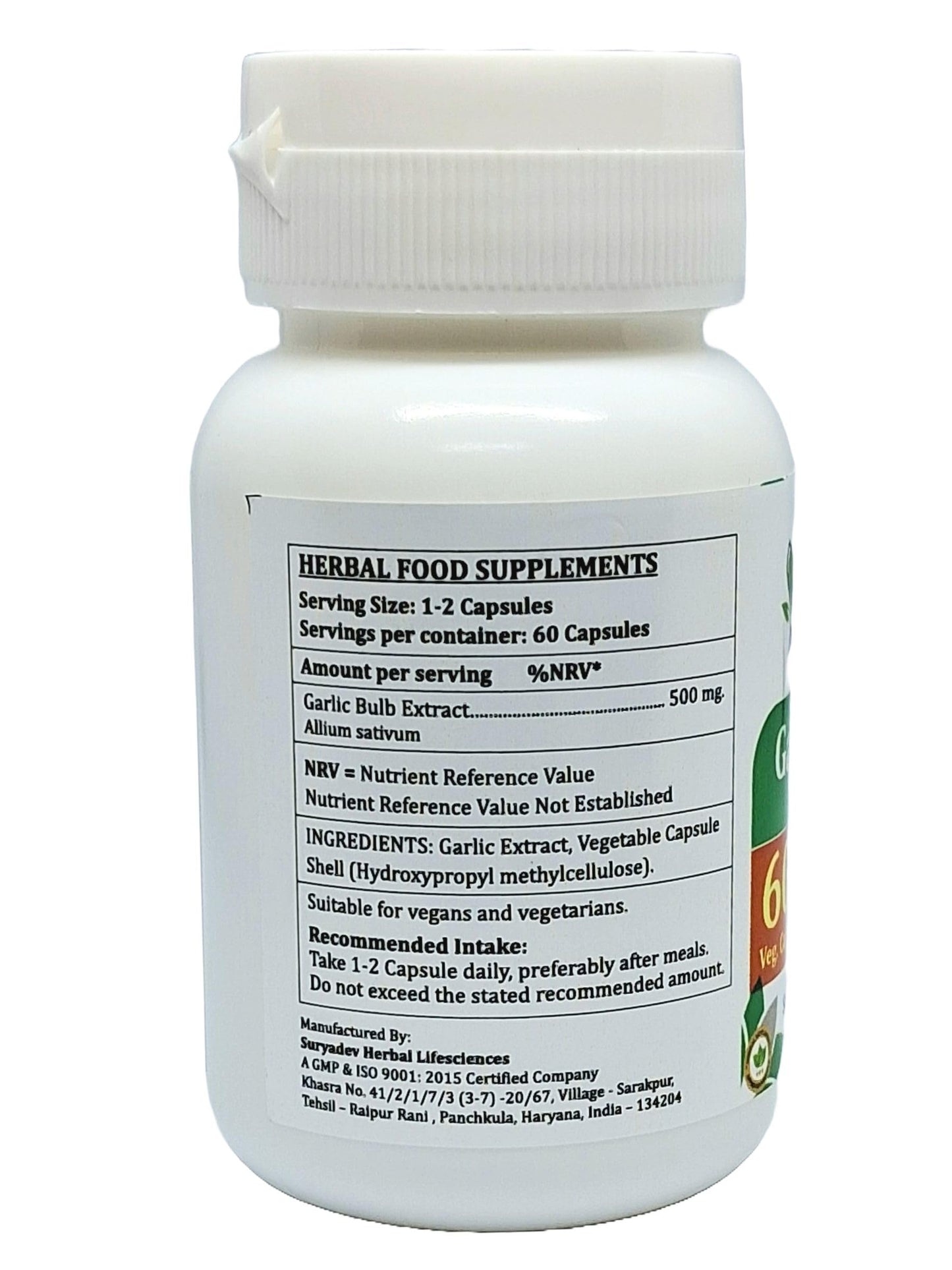 Satya Naturals Garlic Forte 500 mg Capsules, 240 Count