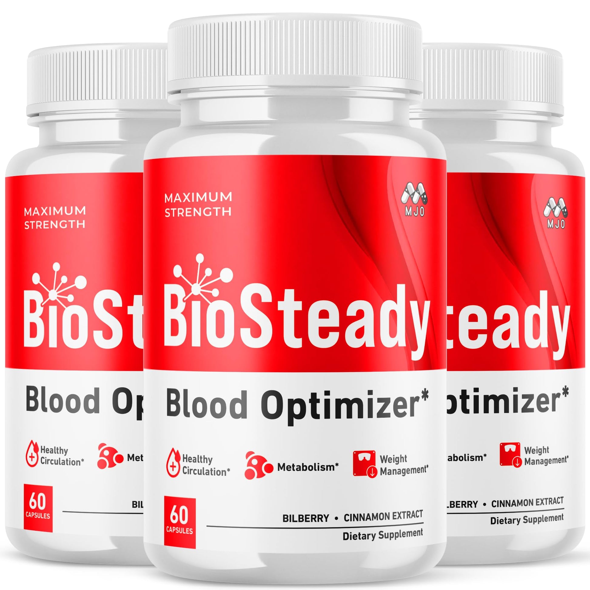 MJO Biosteady Blood Optimizer Capsules, 180 Capsules