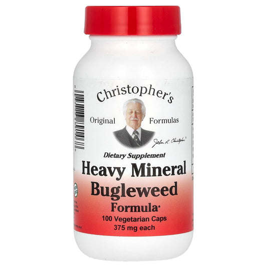 Christopher's Original Formulas Heavy Mineral Bugleweed Formula 400 mg Capsules, 100 Count