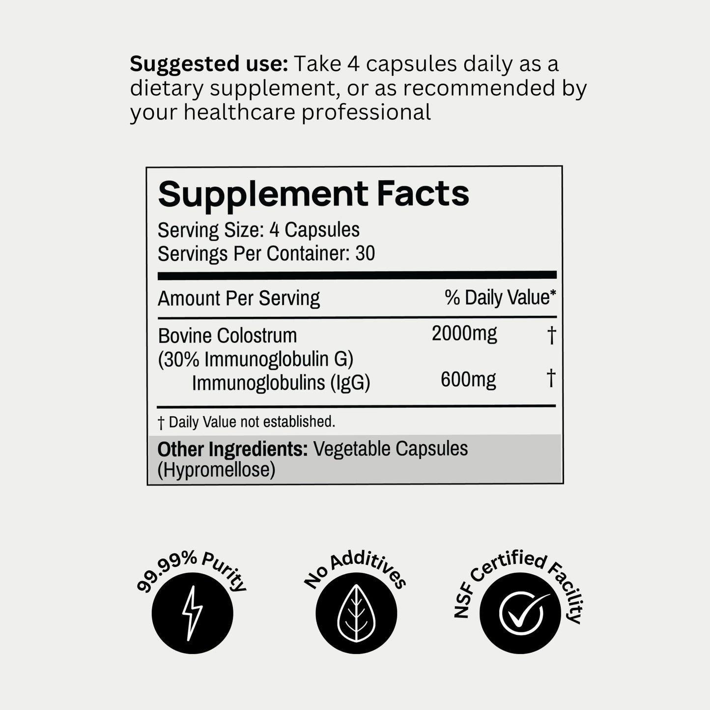 Bod Colostrum Capsules 120 Count