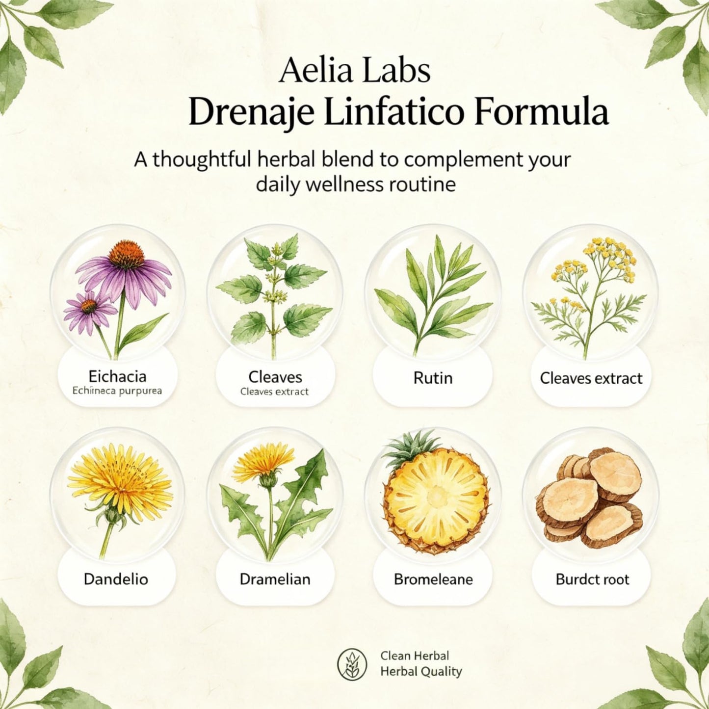Aelia Labs Drenaje Linfatico Capsule 60 Count