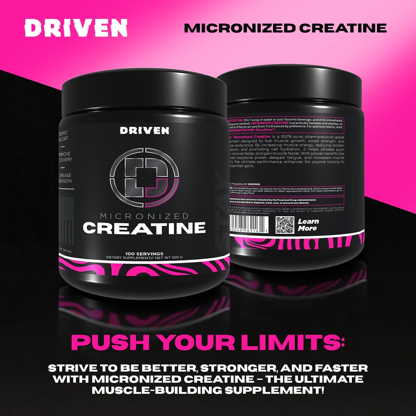 Driven Nutrition Micronized Creatine Monohydrate Powder 17.5
