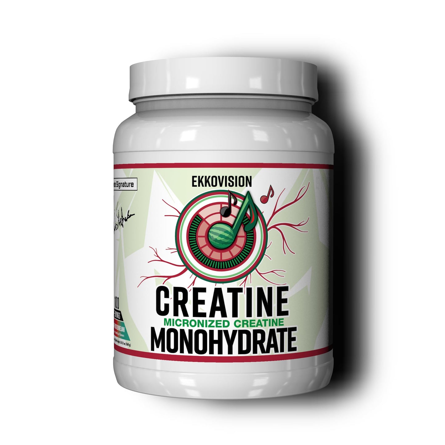 Ekkovision Creatine Monohydrate Powder, Micronized, Sour Watermelon, 100 Servings