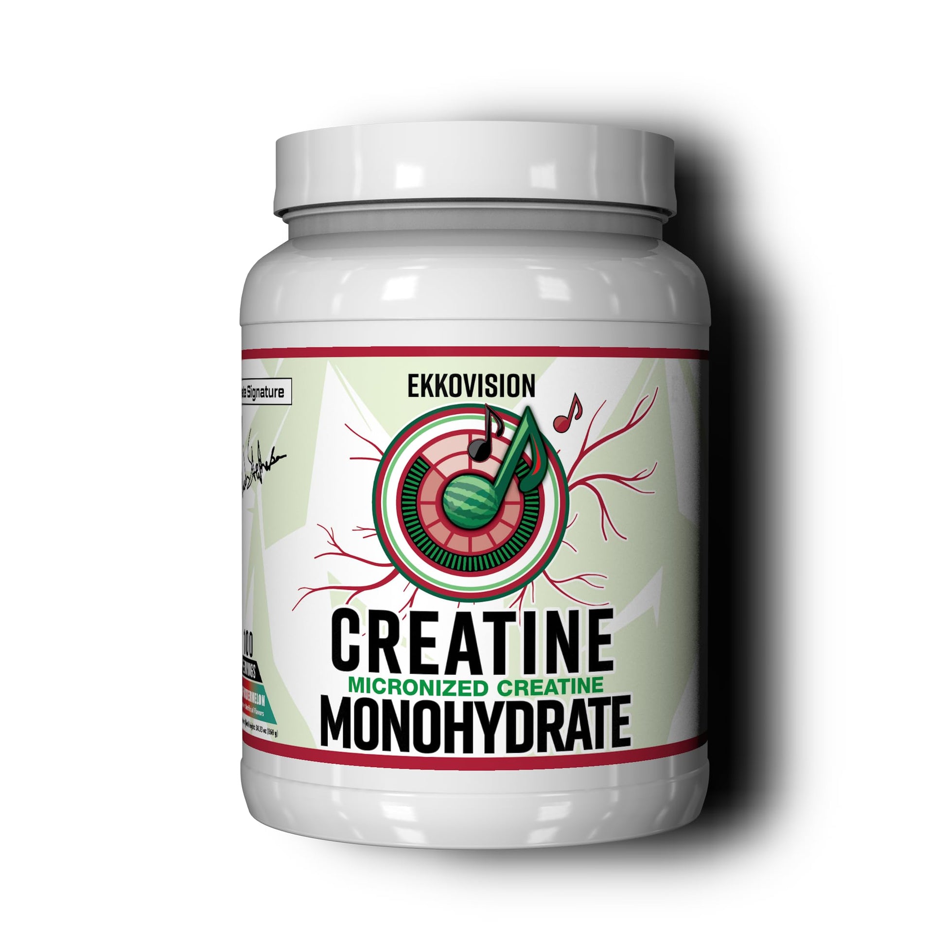 Ekkovision Creatine Monohydrate Powder, Micronized, Sour Watermelon, 100 Servings