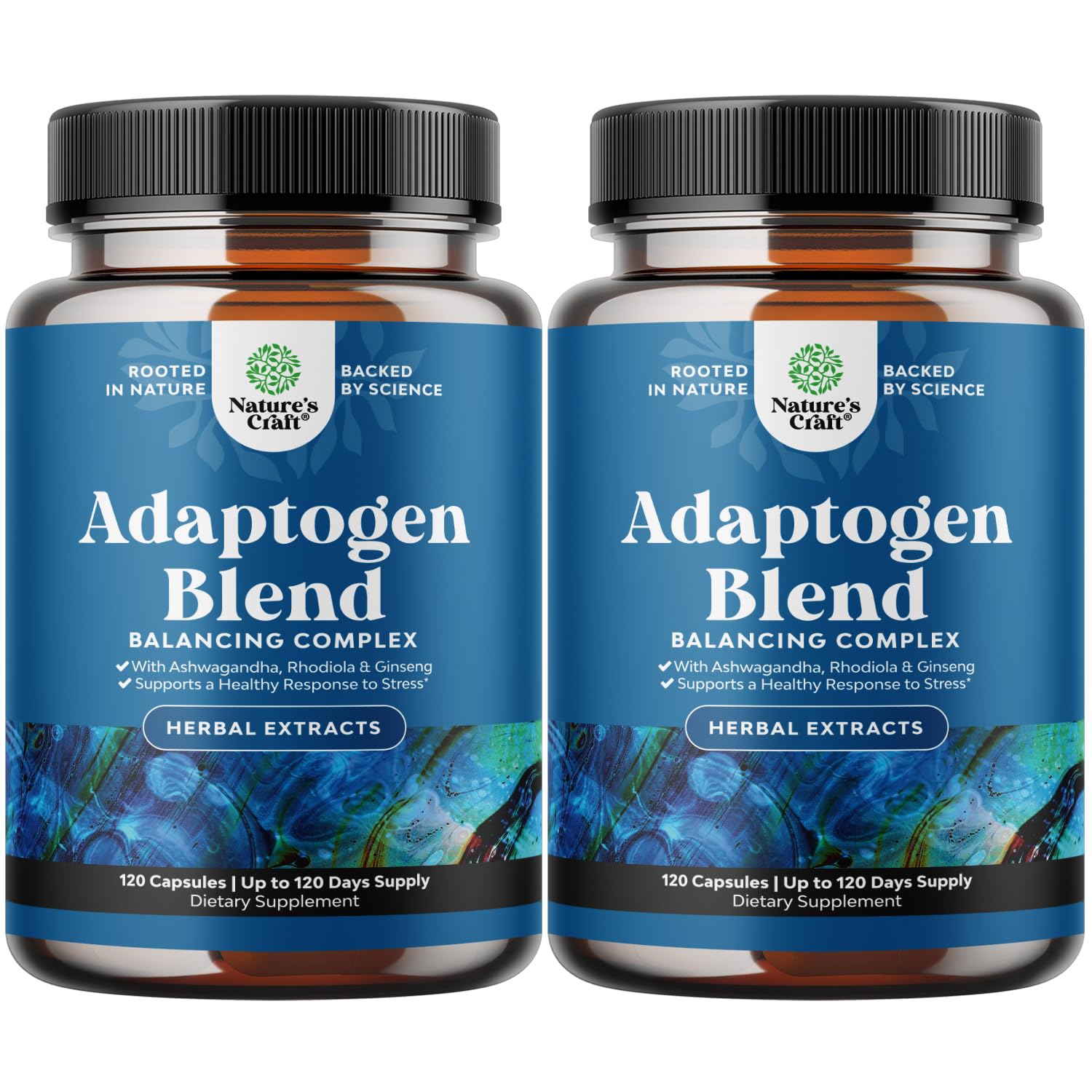 Natures Craft Herbal Adaptogen Mood Support Capsules 240 Count