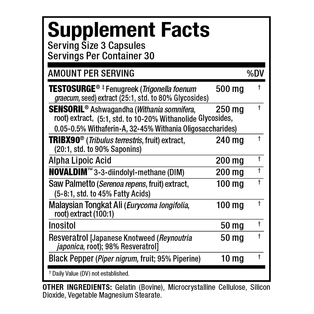 ALLMAX TESTOFX Xtreme Testosterone Booster for Men 90 Capsules