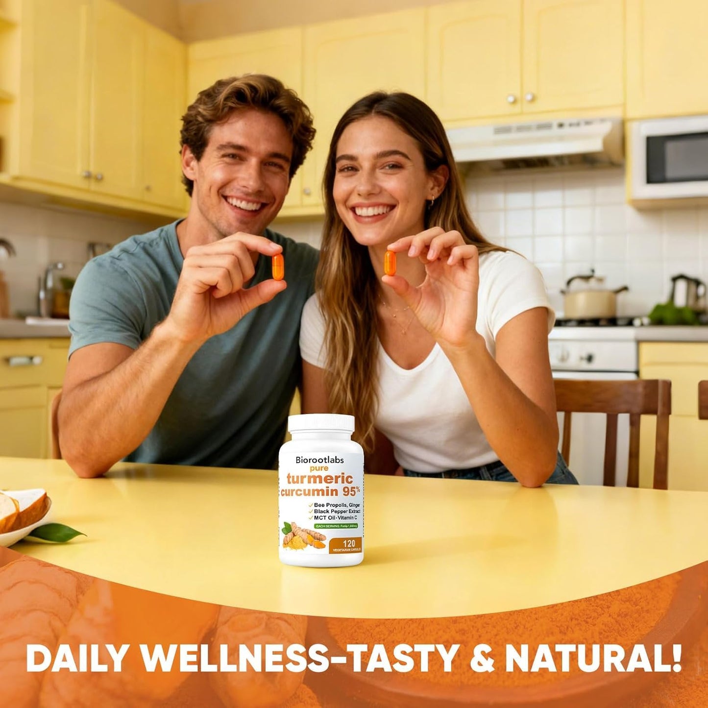 Awjsde Turmeric Curcumin Capsule 1000mg, 1 Count