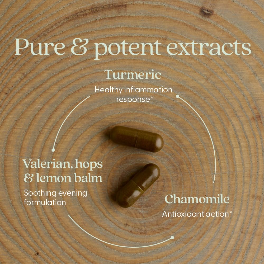 New Chapter Turmeric Supplement + Sleep Aid - Turmeric Force Nighttime for Sleep Support with Valerian Root + Ginger, Non-GMO Ingredients, 60 Vegetarian Capsules