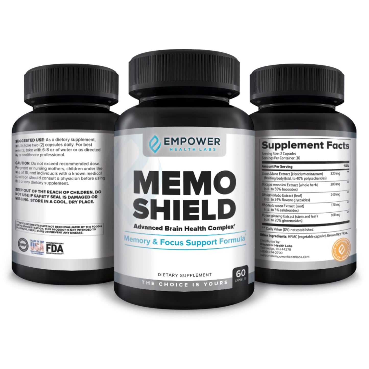 Empower Health Labs MemoShield Brain Health Supplement Capsule 1 Count