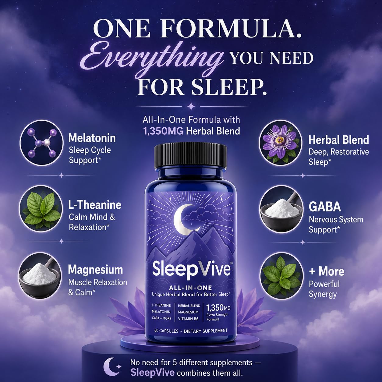 Diamond Clouds SleepVive Capsule 60 Count