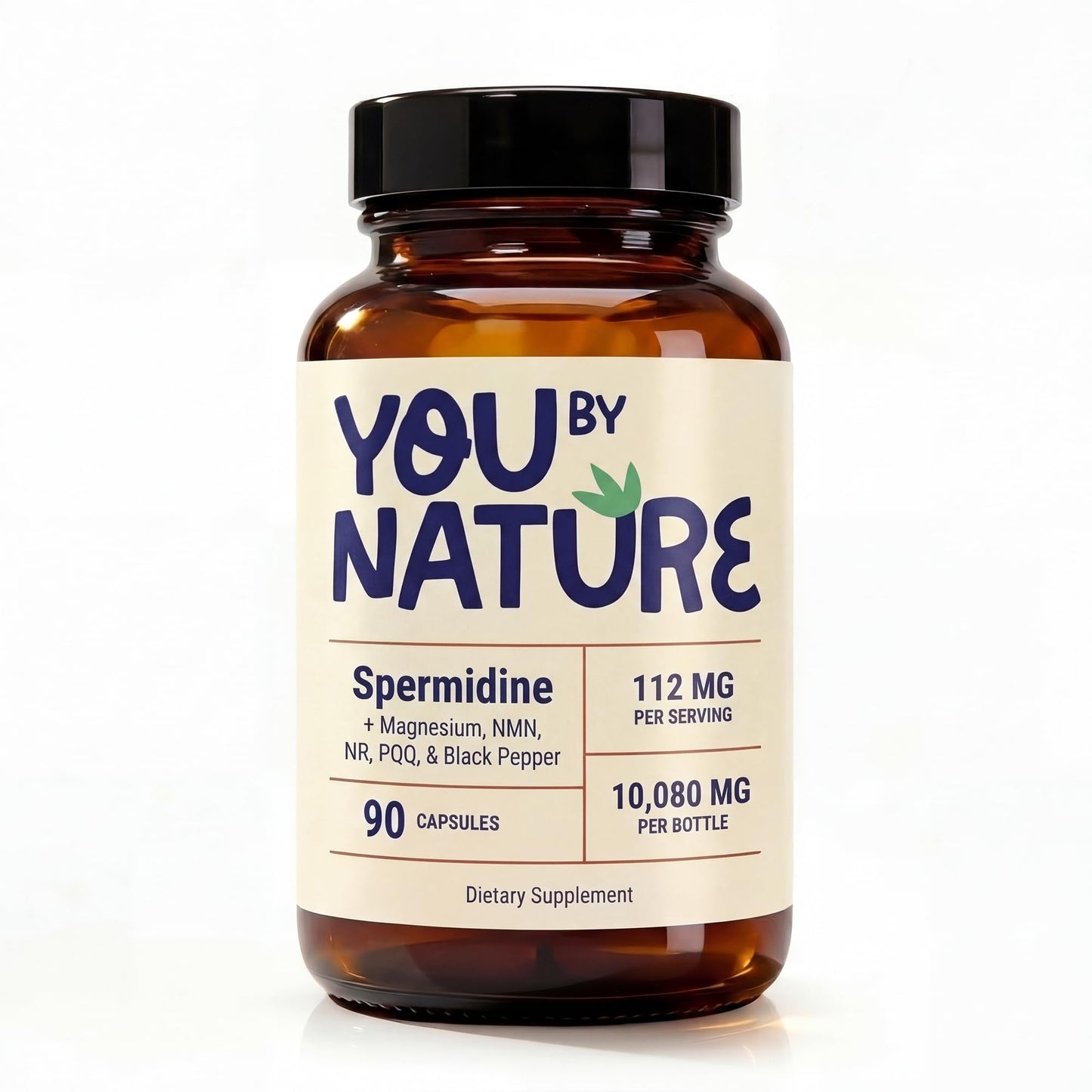 YOUBYNATURE Spermidine 112 mg with Proprietary Blend, NR, NMN, PQQ, Magnesium Bisglycinate, Black Pepper Capsules, 90 Count