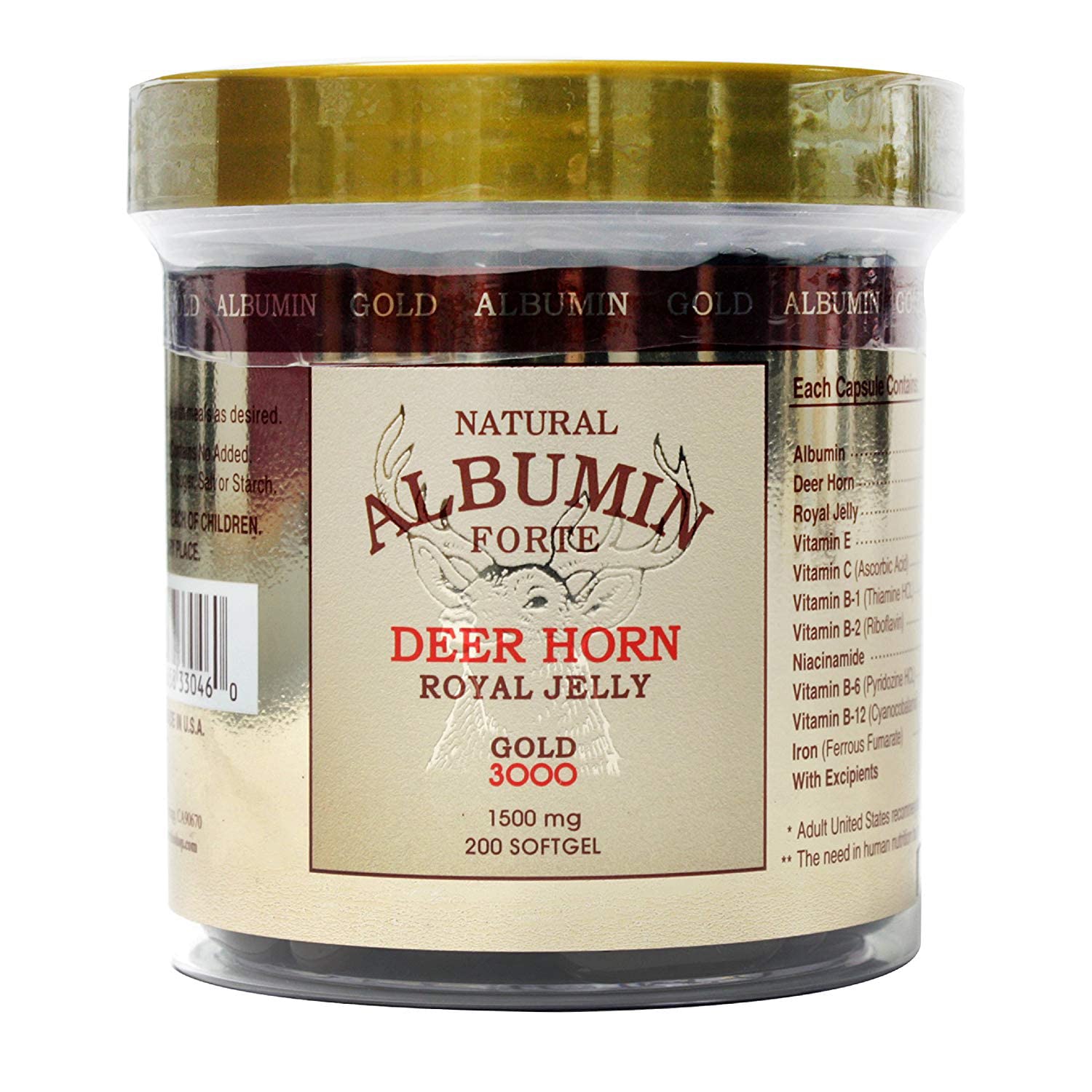 CGMLABS Albumin Forte Deer Horn Royal Jelly Softgel 200