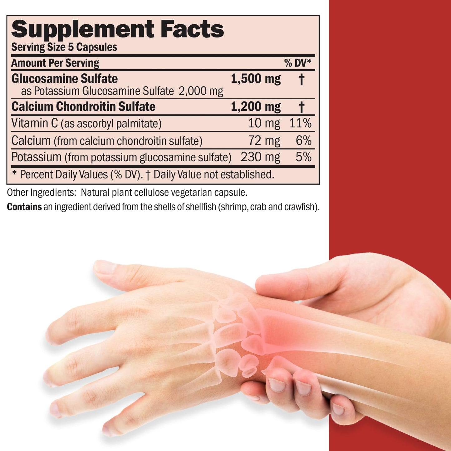 ANDREW LESSMAN Glucosamine 1500 Chondroitin 1200-600 Capsules, 600 Count