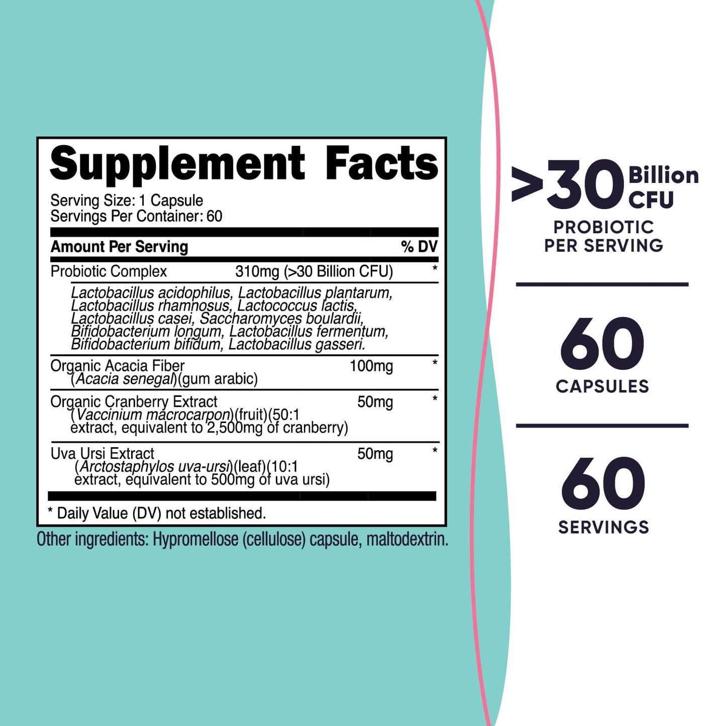 Nutricost Probiotic for Women 30 Billion CFU 60 Capsules