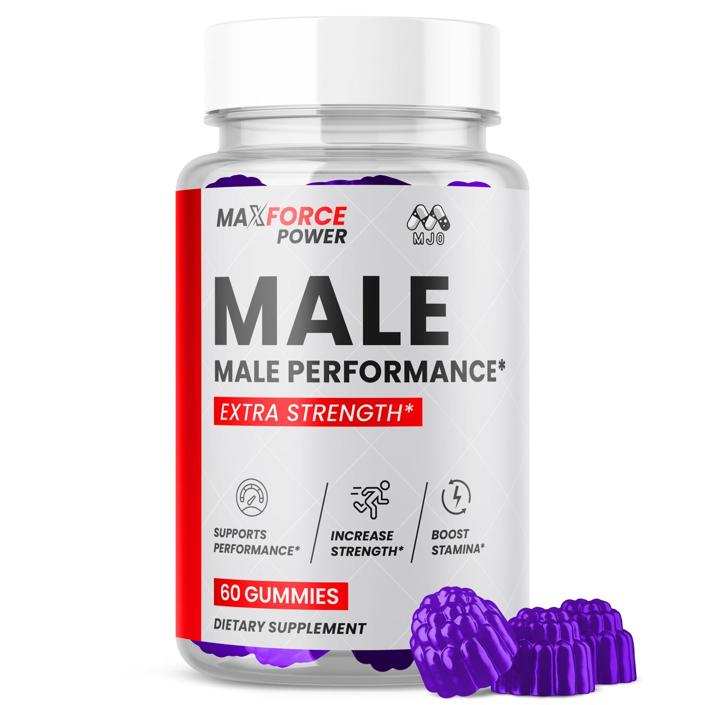 MJO Max Force Power Gummies, 60 Gummies