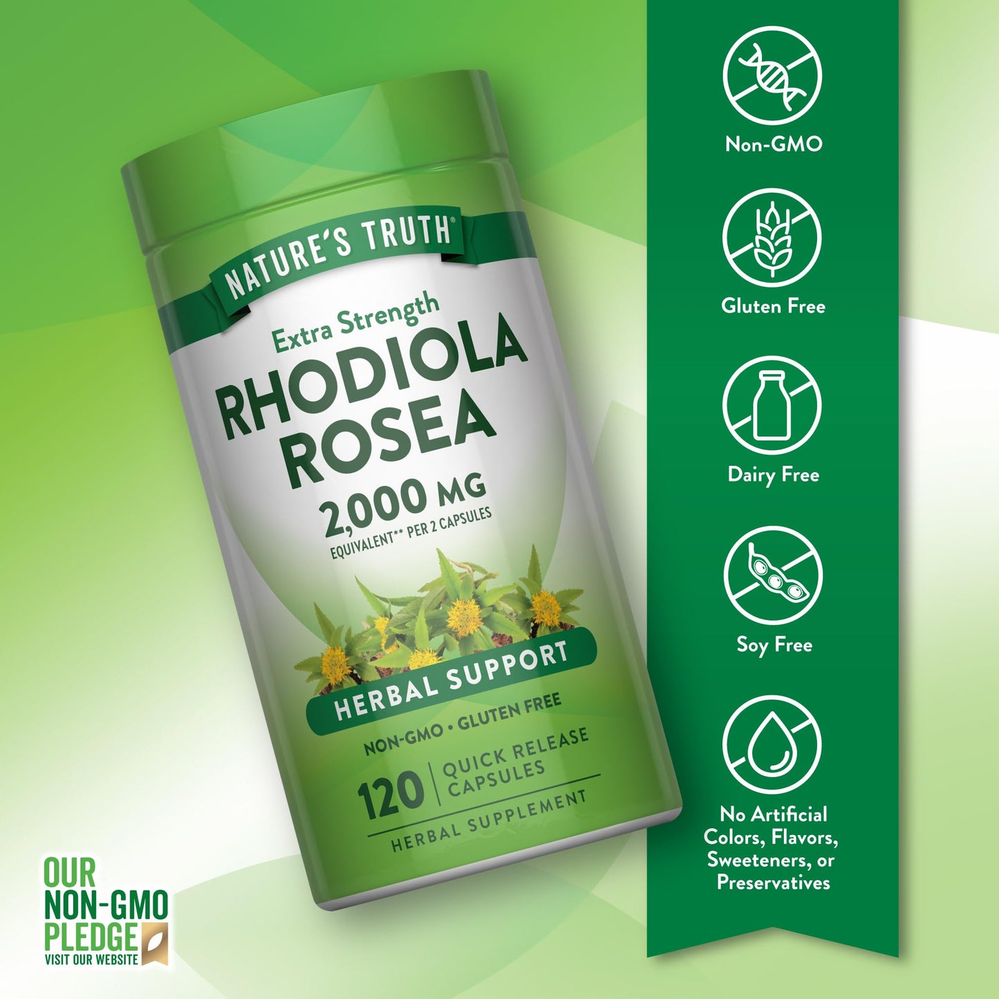 Nature's Truth Rhodiola Rosea Capsule 120 Count