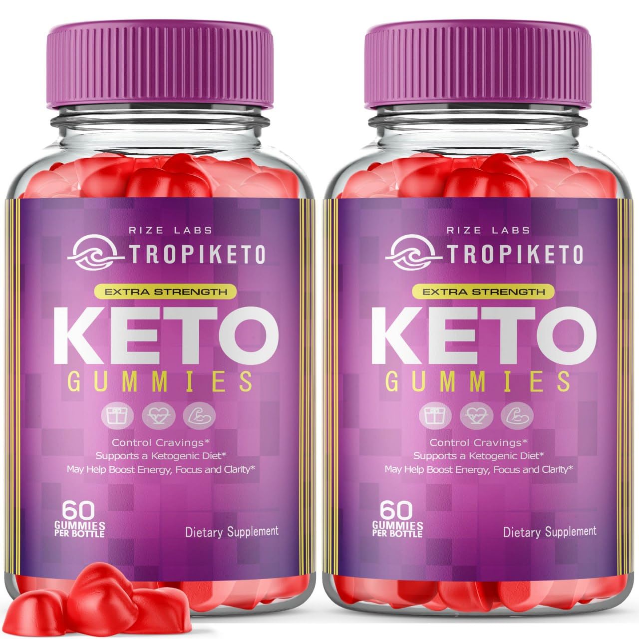 Rize Labs TropiKeto ACV Gummies - Extra Strength Keto Gummies for Advanced Weight Loss, 120 Gummies